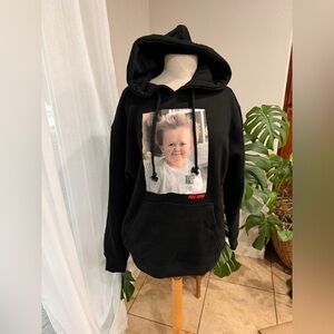Full Send Hoodie Hasbulla Baby Photo Graphic‎ Black Size Medium